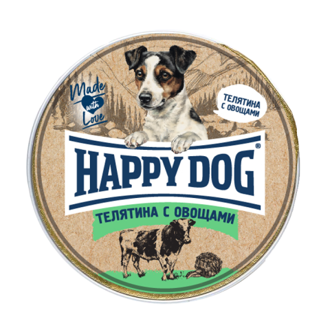 Happy Dog Natur Line консервы для собак паштет (телятина с овощами) 125 гр