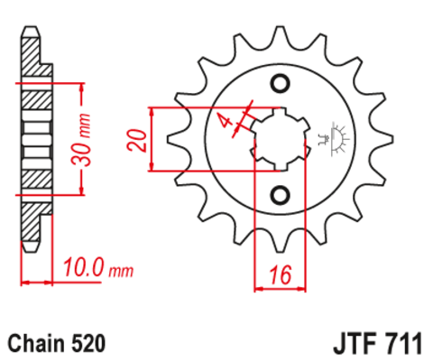 Звезда ведущая JTF711 12