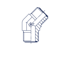 ФИТИНГ ORFS ELBOW 6 CAST