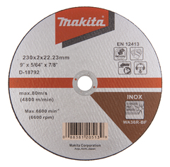 Отрезной диск по металлу WA36R 230x2 мм Makita D-18792