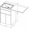 Aquanet 239210 Тумба c раковиной Токио 120 R напольная 1 ящик 2 фасада цвет белый глянец (239210)