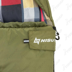 Спальный мешок NISUS TRAVEL Wide Plus 400 (220х106, Hollowfiber, зелёный)