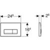 Geberit 115.119.46.1 Delta50 Смывная клавиша , для двойного смыва: Матовый хром