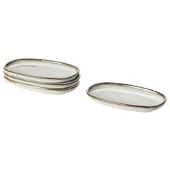 Набор декоративных тарелок IKEA GLADELIG (ГЛАДЕЛИГ), Серый, 12х7 см, 4 шт