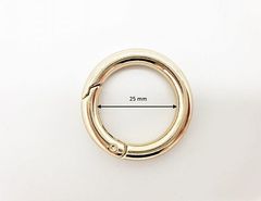 Карабин-кольцо D 25мм (толщина 6 мм), Золото