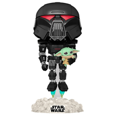 Фигурка Funko POP! Bobble Star Wars Mandalorian Dark Trooper With Grogu (GW) (Exc) 58286