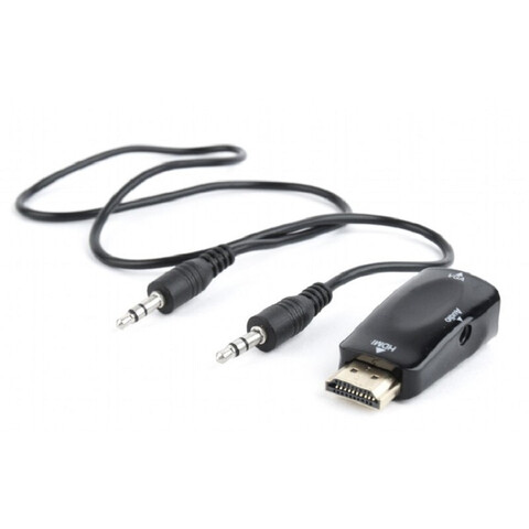 Переходник HDMI - VGA, M/F + Jack 3.5, M/M, v1.4, Cablexpert, A-HDMI-VGA-02