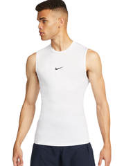 Термобелье Nike Pro Dri-Fit Tight Sleeveless Fitness Top - white/black