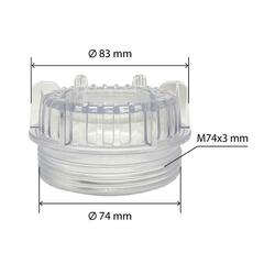 Пробка заливная (крышка) UNITED PARTS d74мм, М74х3мм для садовых насосов и насосных станций 1100/1300 Вт (90-1332)