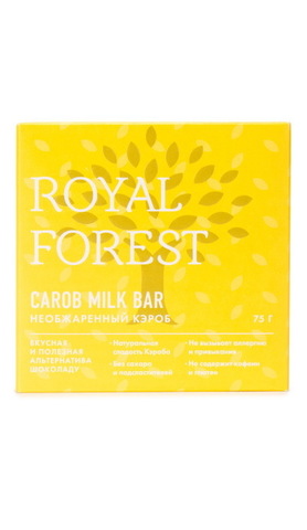 Шоколад из необжаренного кэроба 75 г, Royal-forest