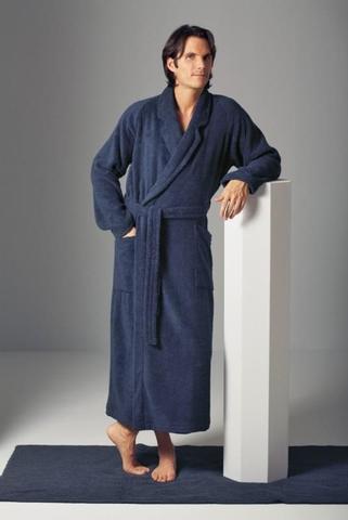 Халат махровый Christian Fischbacher Puro 47 cobalt blu синий