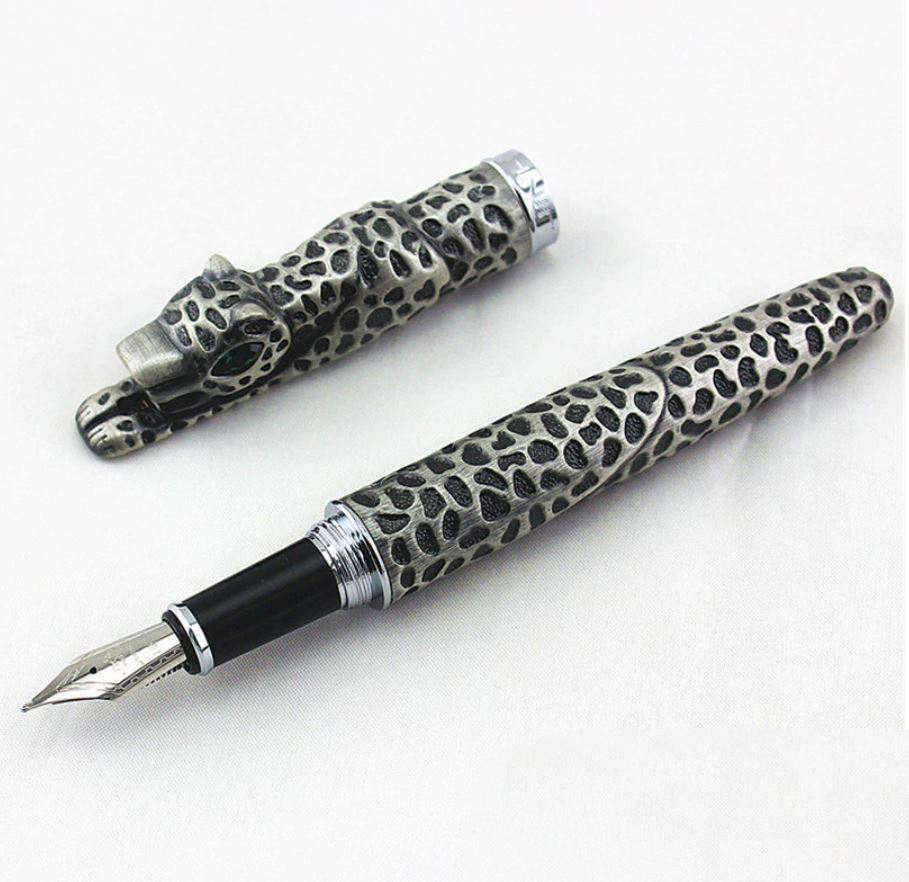 Перьевая ручка Jinhaо Leopadrd, Китай. Перо М (0.75 мм), тяжелый металлический корпус. Распроданы, ожидаем.