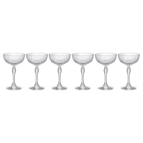 Набор бокалов для коктейля Bormioli Rocco Америка 20-х 220 мл, 6 шт, стекло