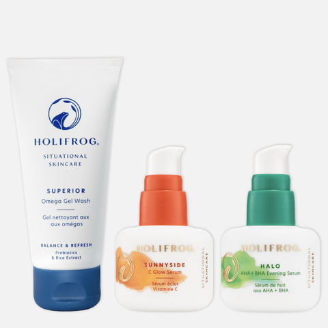 HOLIFROG RADIANT SKIN TRIO Сияние и ровный тон с косметичкой