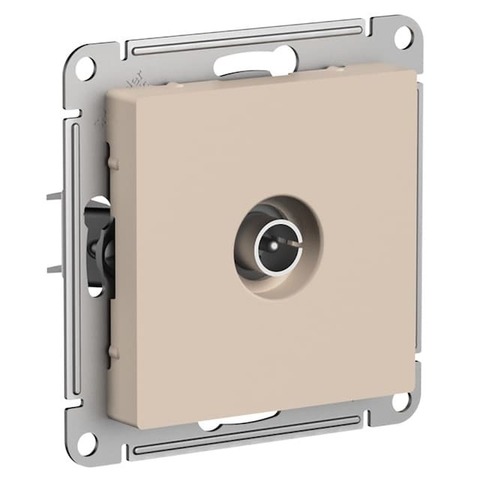 Розетка TV проходная 4DB. Цвет Песочный. Schneider Electric AtlasDesign. ATN001292