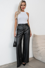 Брюки из эко-кожи (черный)  Бр11-914/3 Nikol