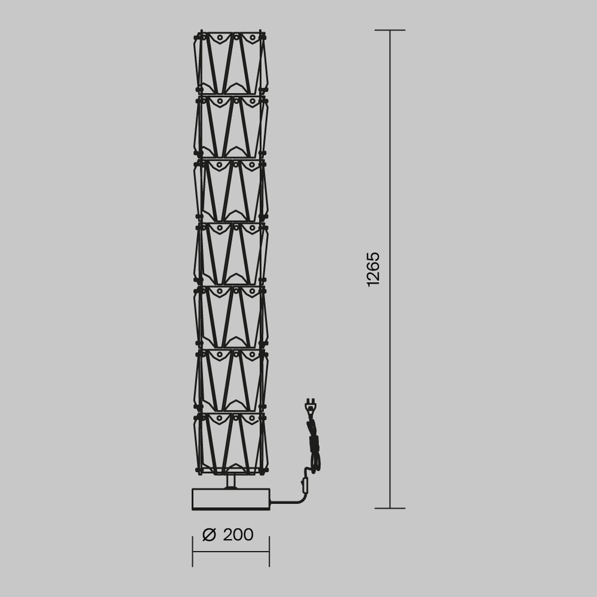 Торшер Maytoni Puntes MOD043FL-08CH