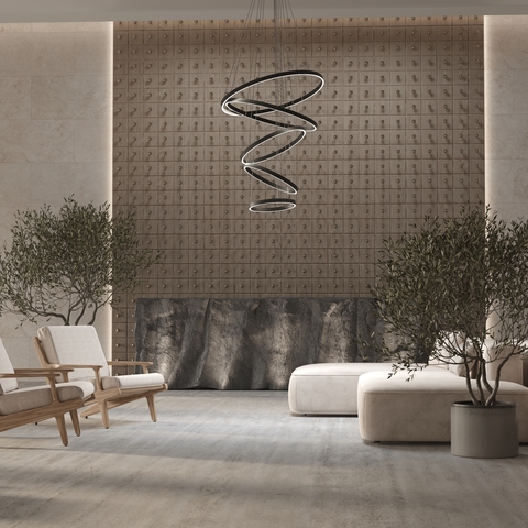 Подвесная светодиодная люстра Maytoni Rim MOD058PL-L200BK