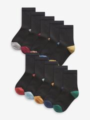 Носки хлопковые для мальчика Next U12-375, 10 шт., Черный