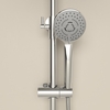 Sancos Teo SC11002CH Душевая стойка c термостатом, изливом и полкой, цвет: хром