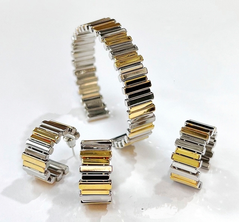 Набор SITY из 3х изделий (браслет+серьги+кольцо)