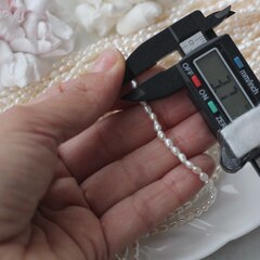 Жемчуг натуральный речной, рис, 3,5-4,2 мм, 1 нить, Ж018