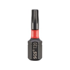 Бита T20 х25мм TORX Impact(ударная) S2 1шт SGS 6325-T20-IB