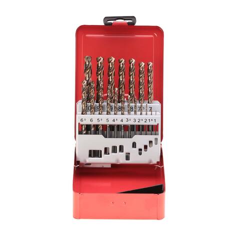 Набор сверл по металлу 1-10мм 19шт DIN338 (UNI) HSSE-Co5 Ruko 228214