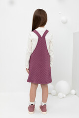 сарафан  для девочки  КР 5712/амарант к431