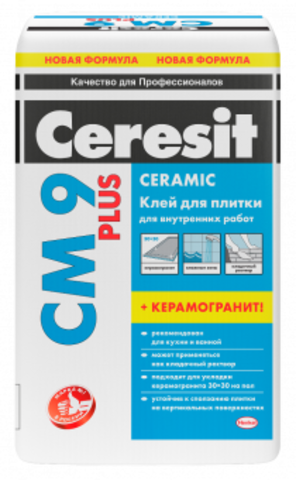 Плиточный клей Церезит СМ 9 Plus 25 кг