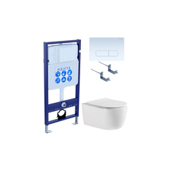 Aquatek SET Aquatek ЕВРОПА cmp013 SET Aquatek ЕВРОПА cmp013 (рама Aquatek Standard INS-0000012, клавиша KDI-0000013, крепеж KKI-0000002+унитаз ЕВРОПА AQ1106-00 с тонким сиденьем sc) фото