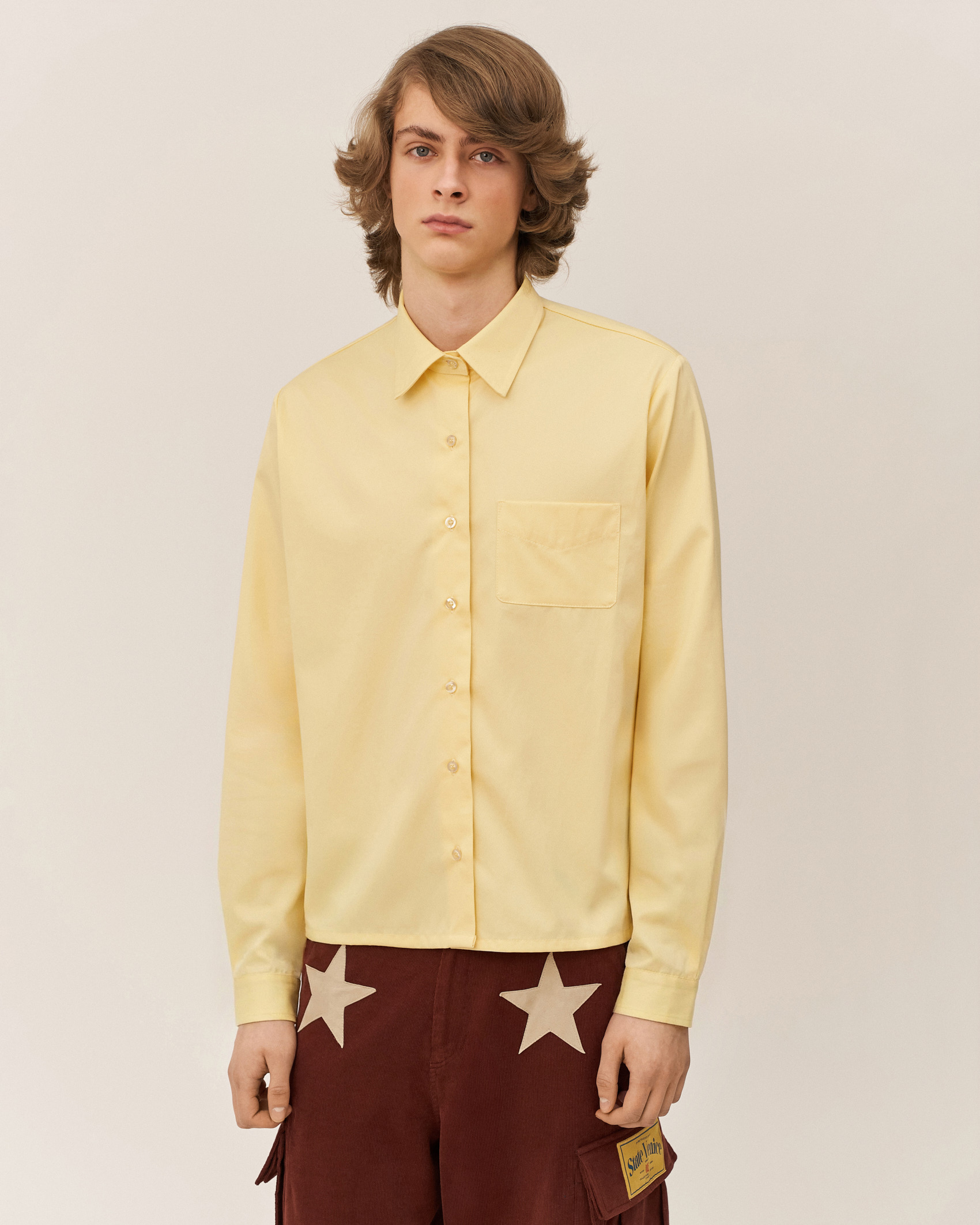 Приталенная рубашка из вискозы