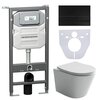 Ceramica Nova CN6000_1002B_1000 Комплект: Подвесной унитаз + Шумоизоляционная панель для инсталляции + Система инсталляции для унитазов с кнопкой смыва