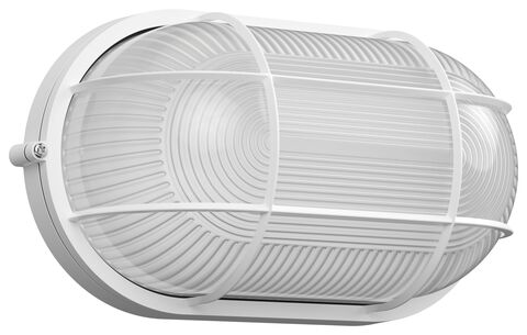 Светильник НПП1202 белый/овал с реш. 100Вт IP54 IEK