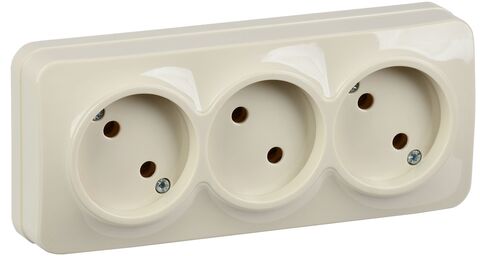 GLORY Роз. 3-я без з/к/ш о/у 10А РС23-2-ХК кремовый IEK