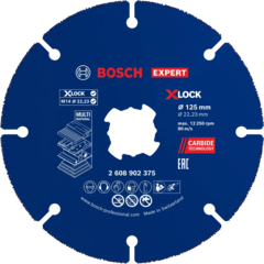 Отрезной диск 125 мм X-Lock EXPERT Multi Material Bosch 2608901193