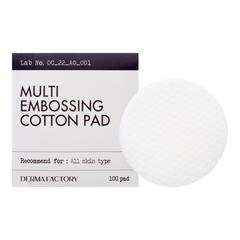 Derma Factory Многофункциональные хлопковые диски MULTI EMBOSSING COTTON PAD, 100 шт