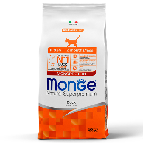 Monge Cat Monoprotein корм для котят с уткой 400 гр