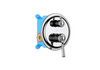 Aquatek AQ1546CR КЛАССИК смеситель для ванны 2 режима (внешняя и скрытая часть)