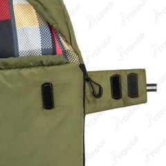 Спальный мешок NISUS TRAVEL Wide Plus 400 (220х106, Hollowfiber, зелёный)