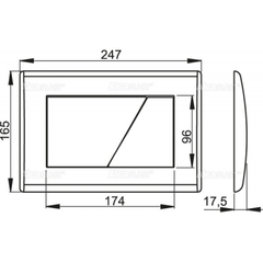 M172 Кнопка управления (Хром-матовая)