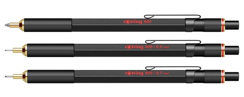 Набор Rotring 800 Black из шариковой ручки и карандашей 0,5 mm; 0,7 mm (R800_Set_Black)