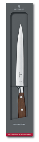 Нож кухонный Victorinox Grand Maitre (7.7210.20G) кованый филейный лезв.200мм прямая заточка дерево подар.коробка