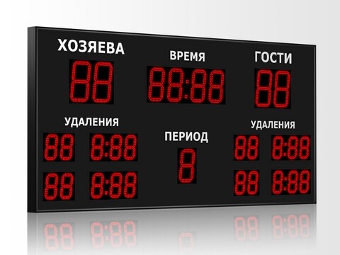 Табло для хоккея Импульс 721-D21x4-D18x5-L4xD13x5