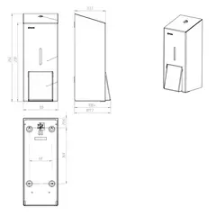 Merida DSA117.R Механический картриджный дозатор мыльной пены металлический 