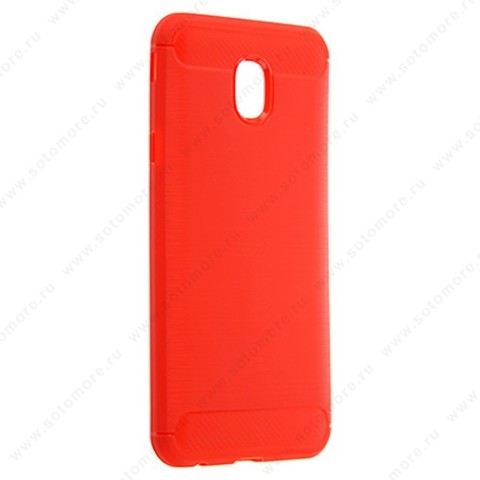 Накладка Carbon 360 силиконовая для Samsung Galaxy J7 J730 2018 красный