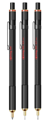 Набор Rotring 800 Black из шариковой ручки и карандашей 0,5 mm; 0,7 mm (R800_Set_Black)