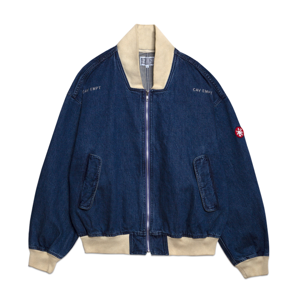 CAV EMPT WASHED DENIM ZIP JACKET BELIEF MOSCOW