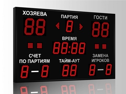 Табло для волейбола Импульс 715-D15x4-D11x11-S4-A2