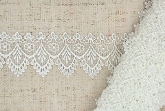 Кружево плетеное, ш. 7 см, молочный